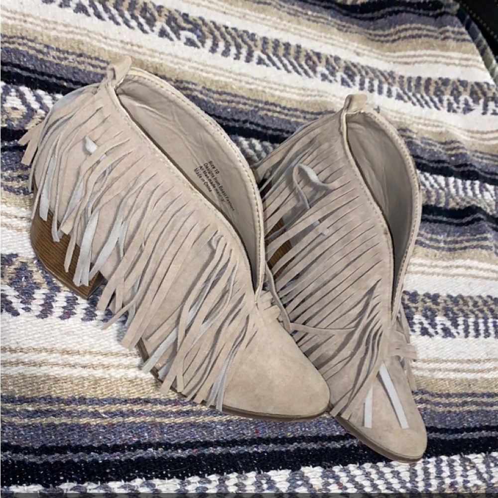 Fringe booties